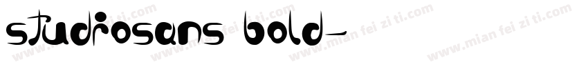 studiosans bold字体转换